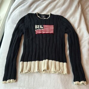 Polo RL vintage sweater. Thick cotton knit. No flaws, smoke free home.